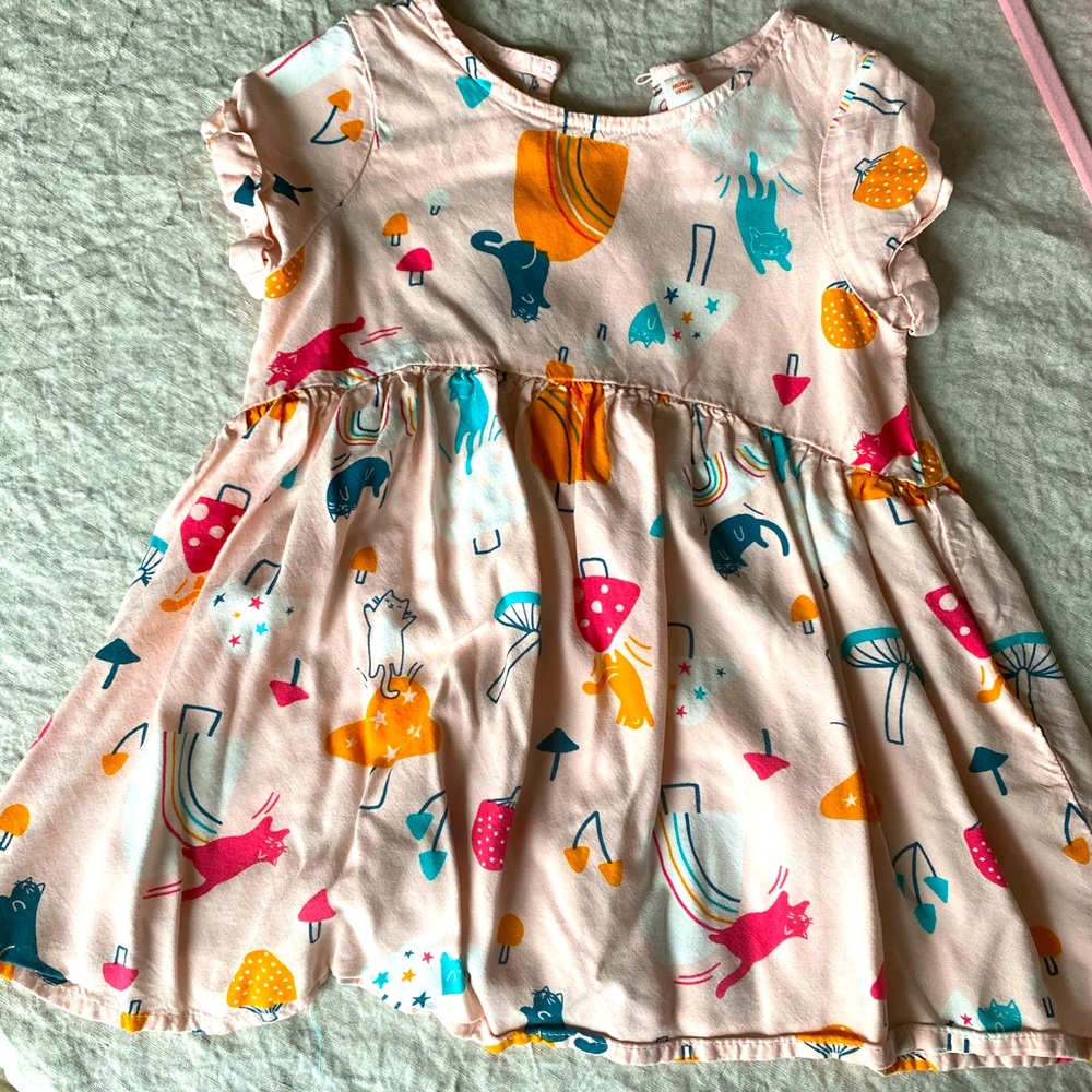Cat & Jack Cat & Mushroom Pink Dress